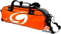 Genesis Sport Triple Roller/Tote Orange Bowling Bags