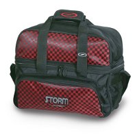 Storm Deluxe 2 Ball Tote Black/Checkered Red Bowling Bags