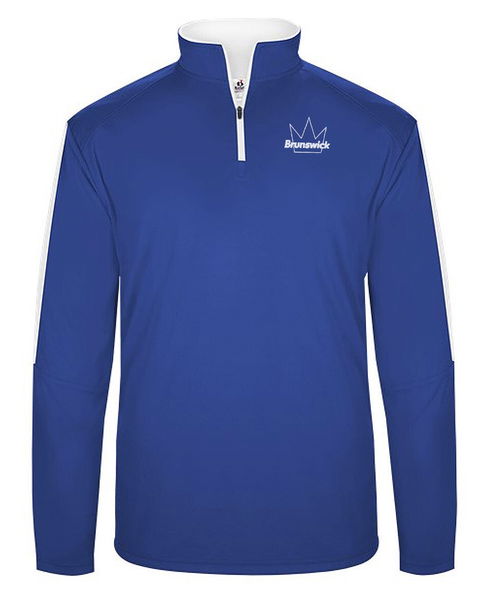 Brunswick Mens 1/4-Zip Sport Pullover Royal/White Main Image