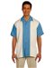 Review the Harriton Men's Two-Tone Bahama Cord Camp Shirt Cloud Blue/Creme