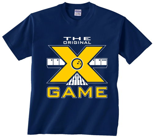 Exclusive bowling.com Original X Game TShirt Navy Main Image