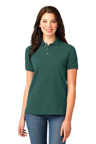 Port Authority Womens Pique Knit Sport Dark Green Main Image