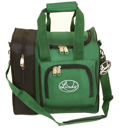 Linds Deluxe Single Tote Black/Green Main Image