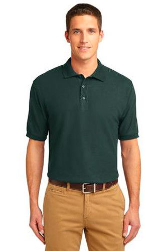 Port Authority Mens Silk Touch Polo Shirt Dark Green Main Image