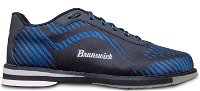 Brunswick Mens Command Right Hand Black/Blue Bowling Shoes