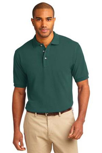 Port Authority Mens Pique Knit Sport Dark Green Main Image