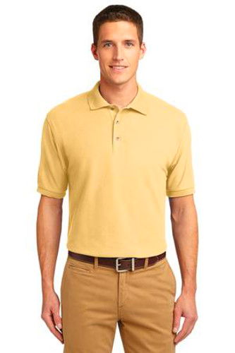 Port Authority Mens Silk Touch Polo Shirt Banana Main Image