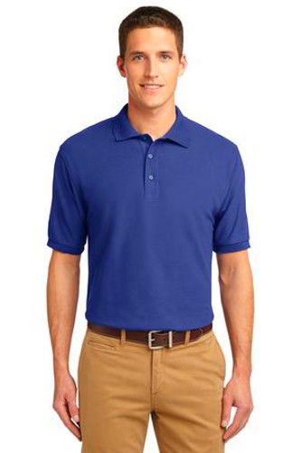 Port Authority Mens Silk Touch Polo Shirt Mediterranean Blue Main Image