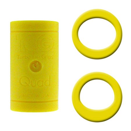 Turbo Grips Quad Soft Power Lift/Oval Mesh Insert Yellow Main Image