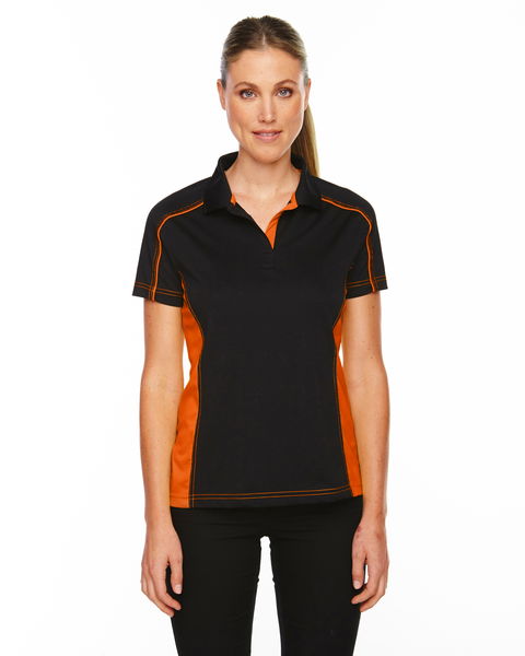 Ash City Womens Fuse Polo Black/Orange Main Image