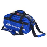VISE 2 Ball "Clear Top" Tote Roller Blue Bowling Bags