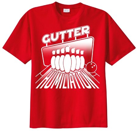 Exclusive bowling.com Gutter Humiliation T-Shirt Main Image