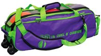 Vise 3 Ball Clear Top Roller/Tote Grape/Green Bowling Bags