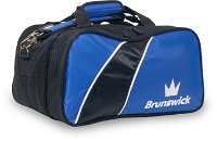 Brunswick Edge Double Tote with Shoe Pouch Blue Bowling Bags