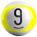 Review the OnTheBallBowling Billiard Yellow Stripe 9 Ball