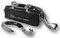 Vise 3 Ball Clear Top Roller/Tote Black/Silver Bowling Bags