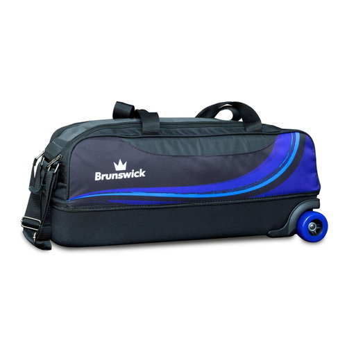 Brunswick Punisher Plus Triple Tote Black/Blue Tote Bags Bowling Bags