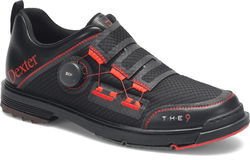 Dexter Mens THE 9 Stryker BOA Black/Red Right Hand or Left Hand Wide Width Bowling Shoes