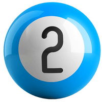 OnTheBallBowling Billiard Blue 2 Ball MAIN Image
