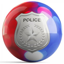OnTheBallBowling Police Dept Red-Blue Lights Bowling Balls
