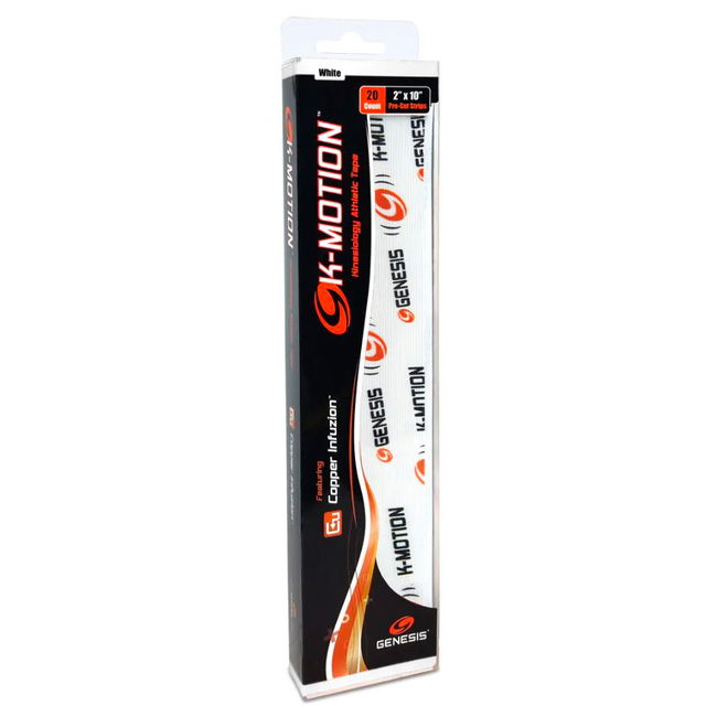 Genesis K-Motion Tape Pre-cut White MAIN Image - Main Image