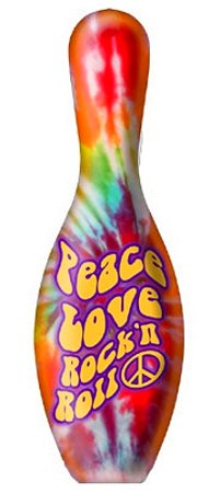 OnTheBallBowling Peace, Love, Rock Bowling Pin Main Image