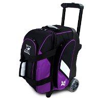 Tenth Frame Deluxe Double Roller Black/Purple Bowling Bags