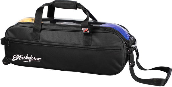 KR Eliminator 2 Ball Double Roller Black Bowling Bag