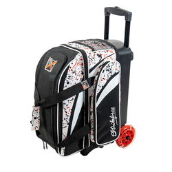 KR Strikeforce Cruiser Smooth Double Roller White/Black/Red Splash Bowling Bags