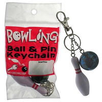 Bowling Ball and Pin Keychain