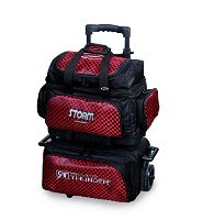 Storm Rolling Thunder 4 Ball Roller Black/Checkered Red Bowling Bags