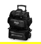 Shop Closeout Bowling Bags like the Storm Rolling Thunder 4 Ball Roller Black/Checkered Red