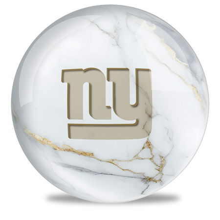 OnTheBallBowling NFL New York Giants White Marble Ball Main Image