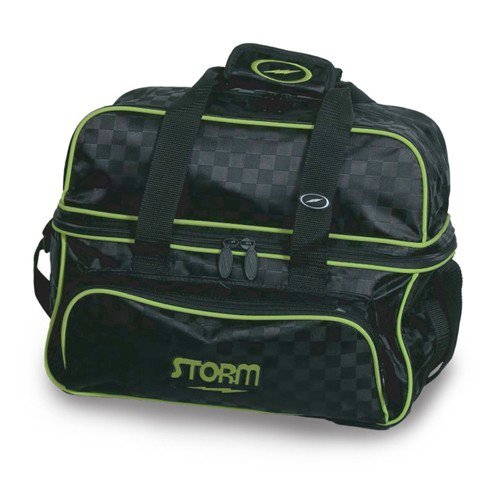 Storm Deluxe 2 Ball Tote Checkered Black/Lime Main Image