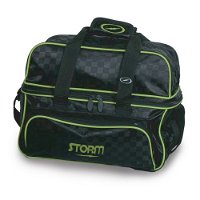 Storm Deluxe 2 Ball Tote Checkered Black/Lime Bowling Bags