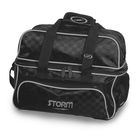Shop Closeout Bowling Bags like the Storm Deluxe 2 Ball Tote Checkered Black/Lime