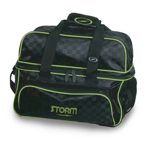 Storm Deluxe 2 Ball Tote Checkered Black/Lime MAIN Image - Main Image