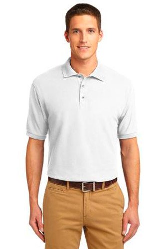 Port Authority Mens Silk Touch Polo Shirt White Main Image