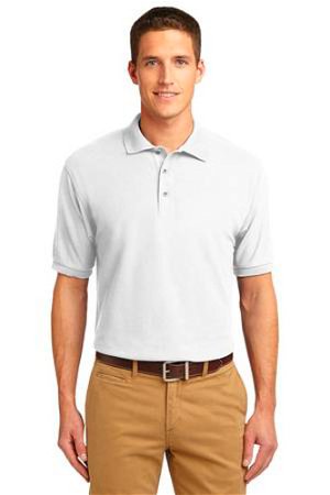 Port Authority Mens Silk Touch Polo Shirt White Main Image