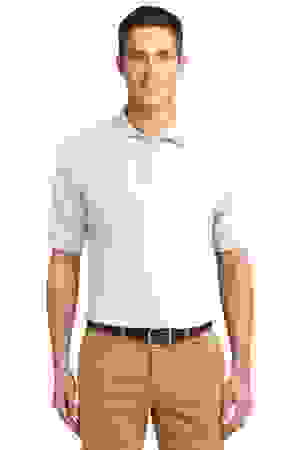 Port Authority Mens Silk Touch Polo Shirt White MAIN Image - Main Image