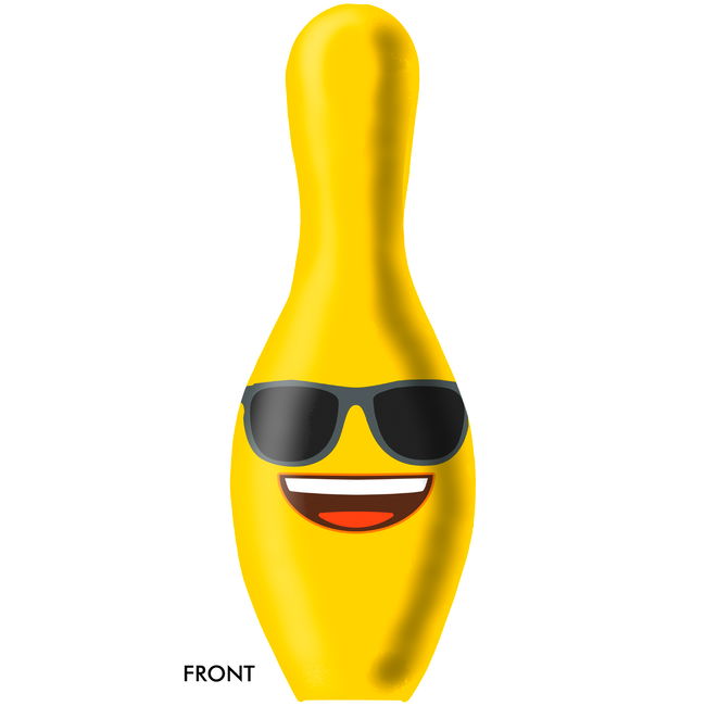 OnTheBallBowling Bowling Emoji Yellow Faces Pin MAIN Image - Main Image