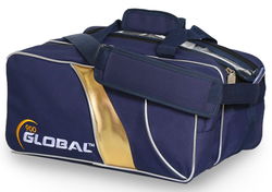 900Global 2 Ball Travel Tote Blue/Gold Bowling Bags