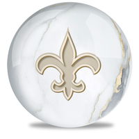 OnTheBallBowling NFL New Orleans Saints White Marble Ball Bowling Balls