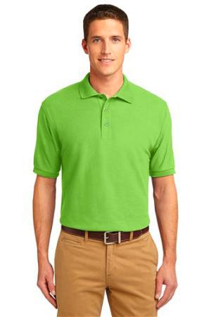 Port Authority Mens Silk Touch Polo Shirt Lime Main Image