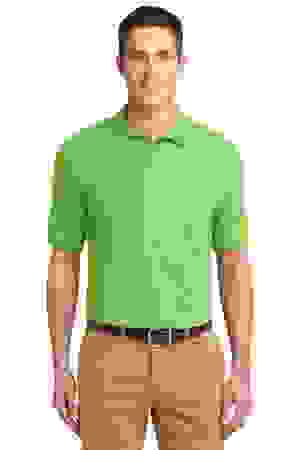 Port Authority Mens Silk Touch Polo Shirt Lime MAIN Image - Main Image