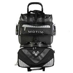Motiv Vault 4 Ball Roller Black/Grey Bowling Bags