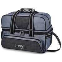 Storm 2 Ball Deluxe Tote Charcoal Plaid/Grey/Black Bowling Bags