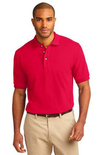 Port Authority Mens Pique Knit Sport Red Main Image
