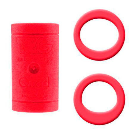 Turbo Grips Quad Soft Power Lift/Oval Mesh Insert Red Main Image