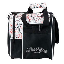 KR Strikeforce Rook Single Tote White/Black/Red Splash Bowling Bags